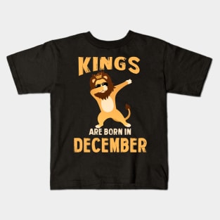 Cute King Are Born In December T-shirt Birthday Gift Kids T-Shirt